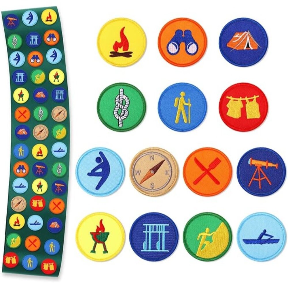 Landical 58 Pcs Halloween Scout Costume Accessories DIY Scout Sash Kit